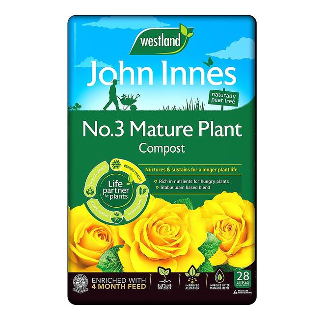 Westland John Innes Peat Free No 3 Mature Plant Compost 28L offers at £6.99 in Webbs