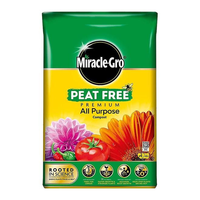 Miracle-Gro All Purpose Peat Free Compost 40L offers at £7.99 in Webbs