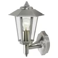 Lutec Grosvenor Stainless Steel 6 Sided Lantern Wall Light offers at £25 in Wickes