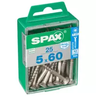 Spax TX Countersunk Stainless Steel Screws - 5 x 60mm Pack of 25 offers at £15 in Wickes