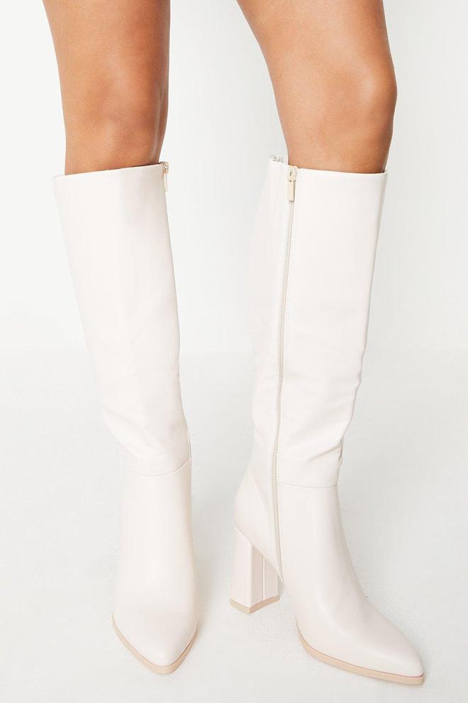 Wide Fit Kimmy Heeled Knee High Boots offers at £30 in Dorothy Perkins