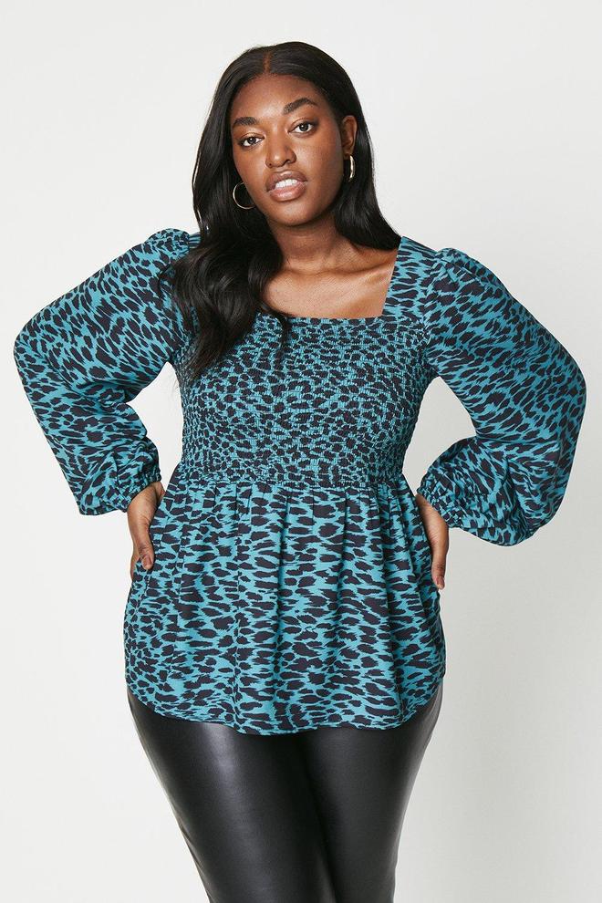 Curve Square Neck Long Sleeve Blouse offers at £13.05 in Dorothy Perkins