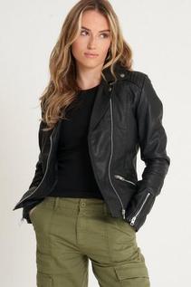 Ribbed Leather Jacket offers at £97 in Dorothy Perkins