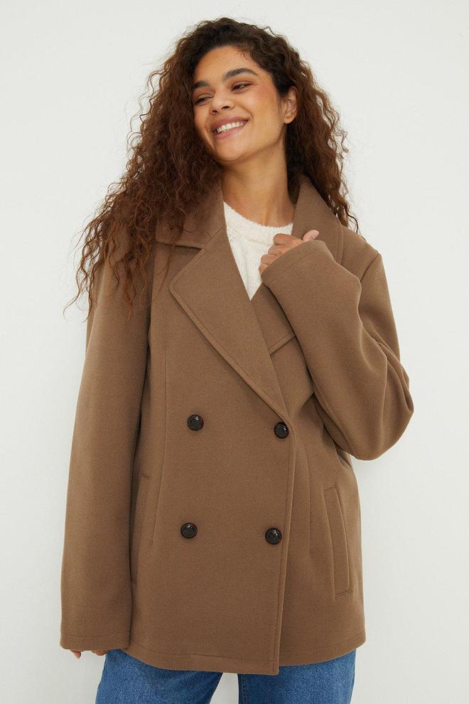 Tall Contrast Button Peacoat offers at £26 in Dorothy Perkins