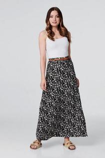 Ditsy Ankle Length Belted Skirt offers at £18 in Dorothy Perkins