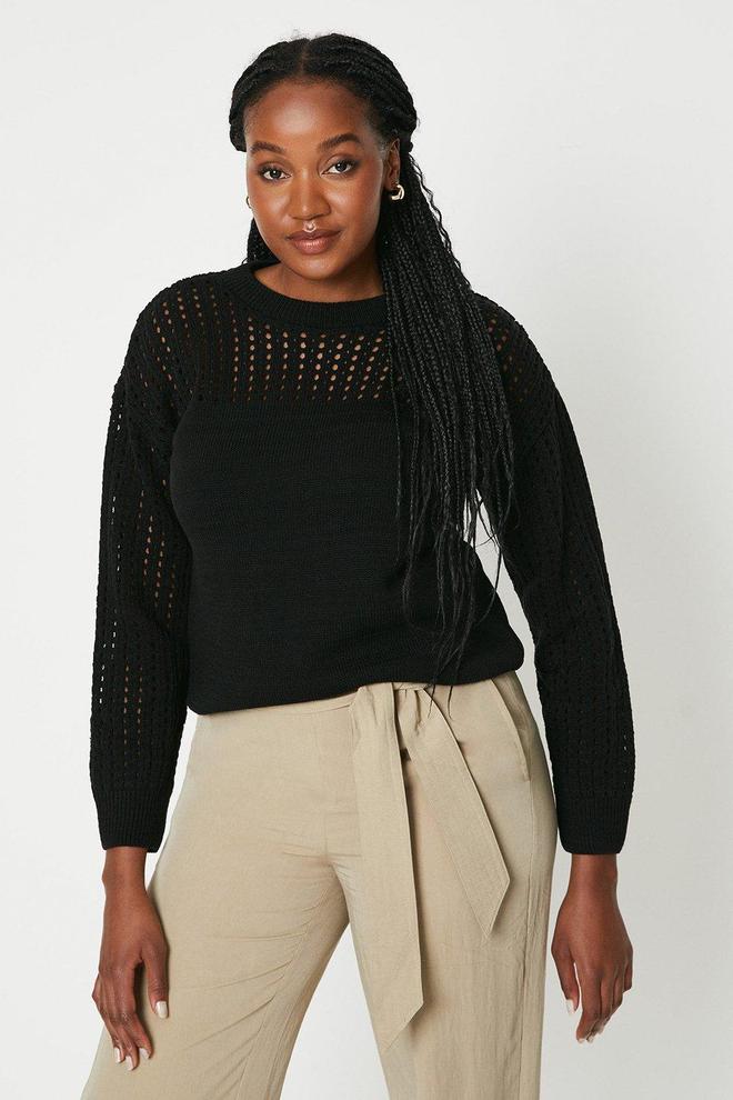 Stitch Yoke And Sleeve Detail Jumper offers at £13.05 in Dorothy Perkins