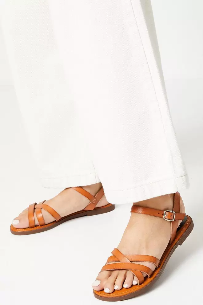 Good For The Sole: Melanie Comfort Cross Strap Flat Sandals offers at £12.25 in Dorothy Perkins