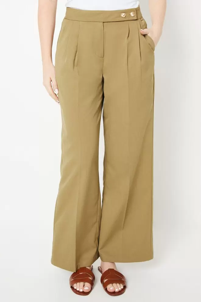 Tab Detail Pleated Trouser offers at £10.15 in Dorothy Perkins