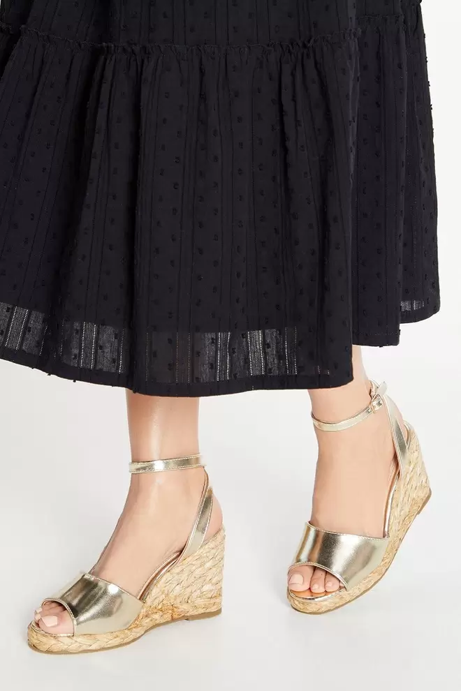 Wide Fit Raffia Rae Two Part Wedge offers at £10 in Dorothy Perkins