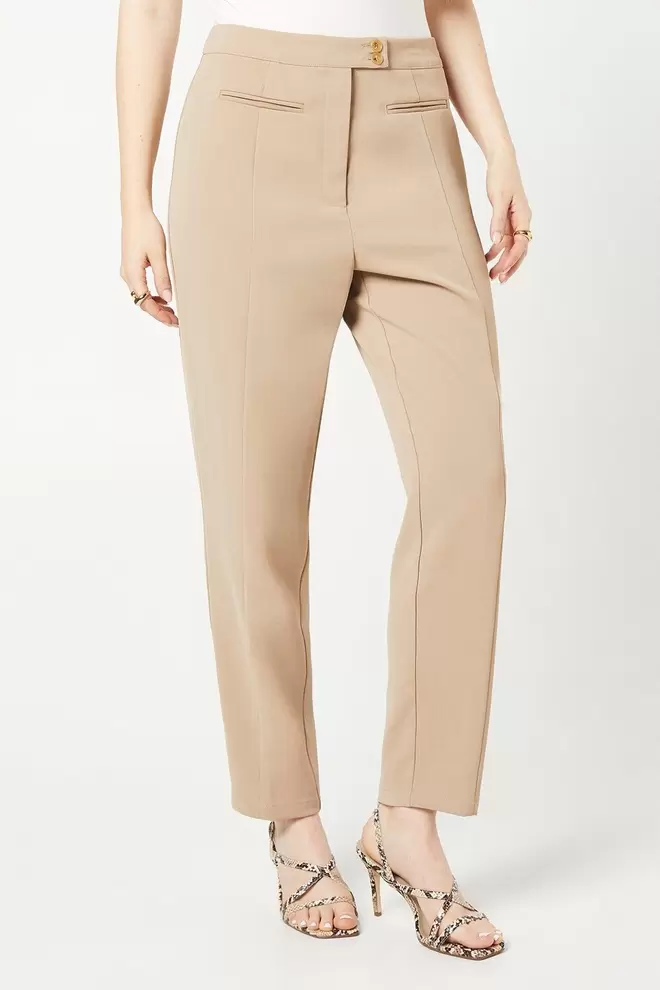 Double Button Tapered Trousers offers at £14 in Dorothy Perkins