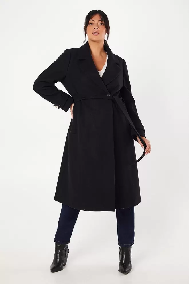 Curve Longline Belted Coat offers at £56.7 in Dorothy Perkins