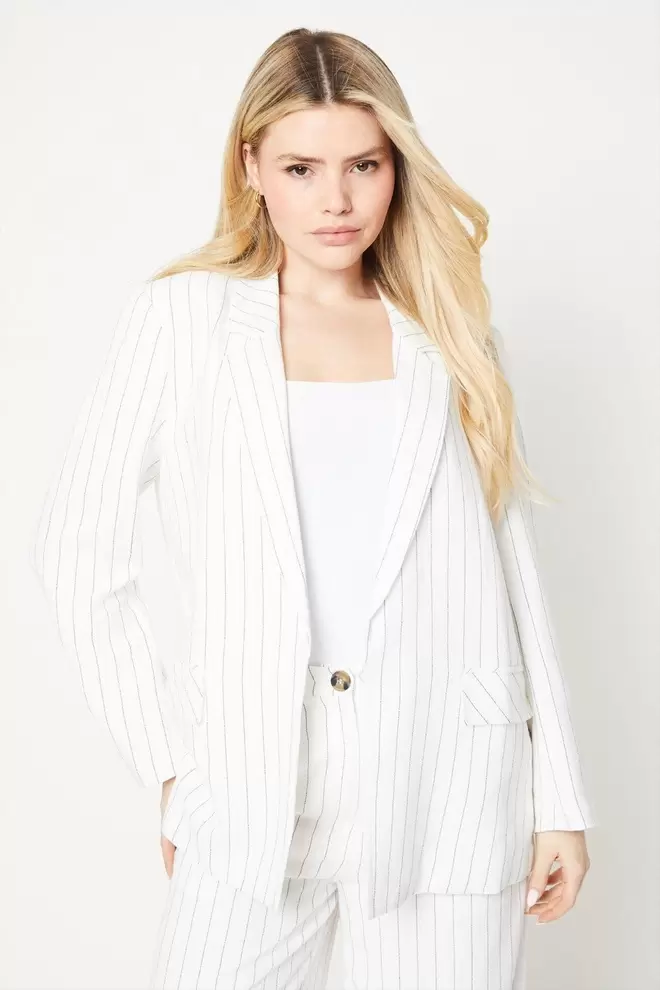 Stripe Single Breasted Blazer offers at £22 in Dorothy Perkins