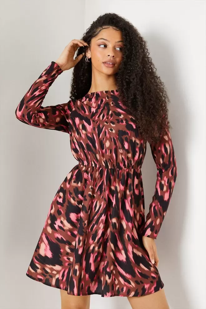 Tall Animal Tie Waist Mini Dress offers at £13 in Dorothy Perkins