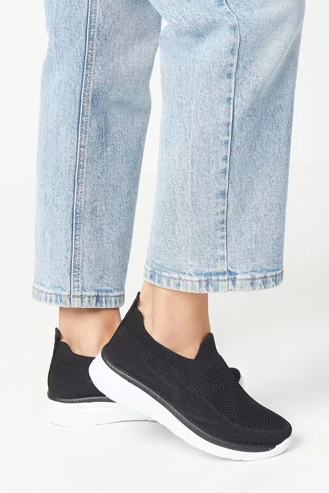 Good For The Sole: Annabel Knitted Slip On Trainers offers at £20 in Dorothy Perkins