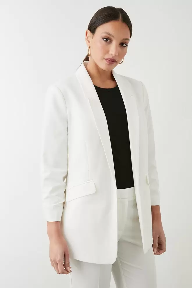 Tall Ruched Sleeve Blazer offers at £22.5 in Dorothy Perkins