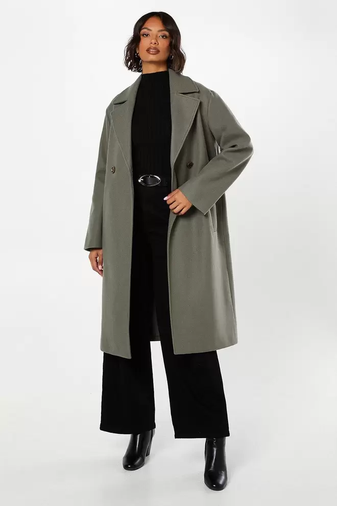 Oversized Double Breasted Coat offers at £34 in Dorothy Perkins