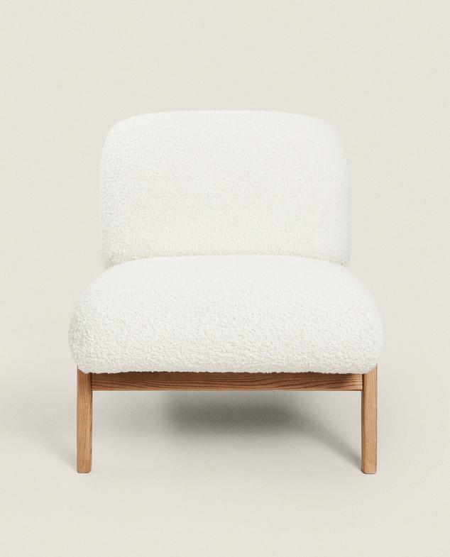 UPHOLSTERED BOUCLÉ WOOL ARMCHAIR offers at £319.99 in ZARA Home