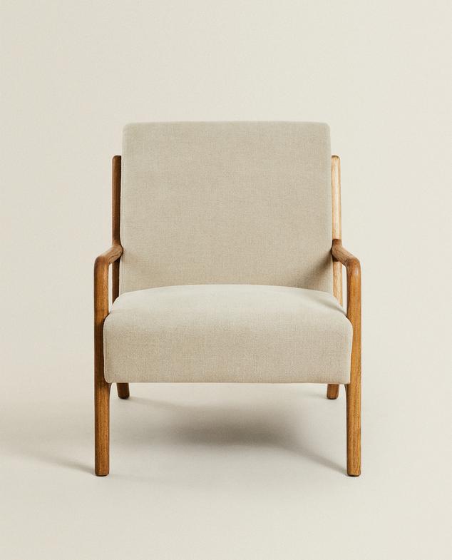 ASH WOOD AND LINEN ARMCHAIR offers at £369.99 in ZARA Home