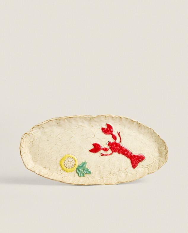 CERAMIC SERVING DISH WITH SEA ANIMAL DETAIL offers at £45.99 in ZARA Home