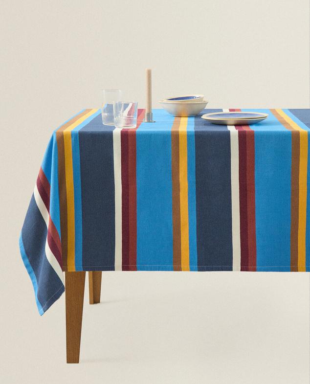 STRIPED COTTON TABLECLOTH offers at £69.99 in ZARA Home