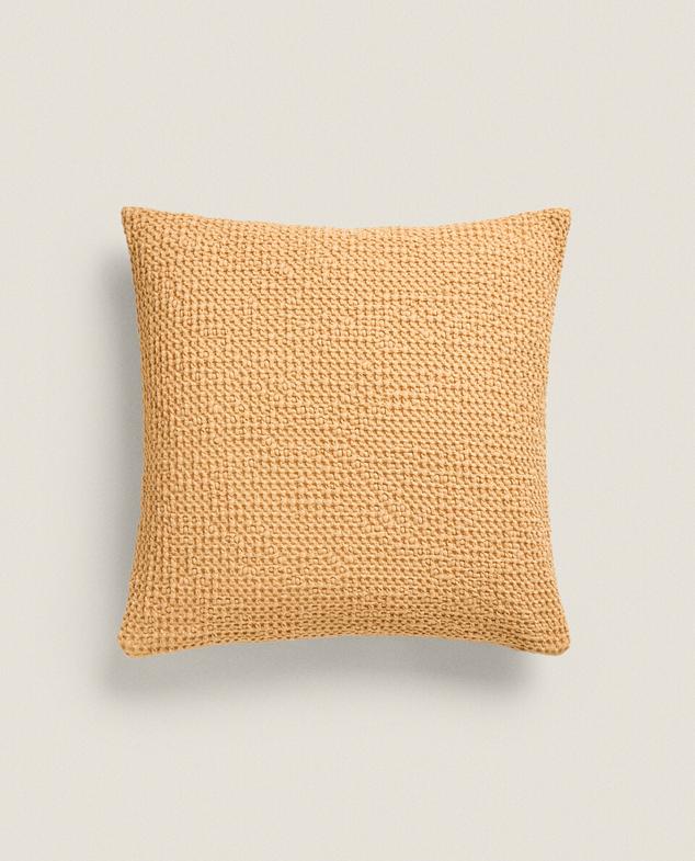 WAFFLE-KNIT CUSHION COVER offers at £23.99 in ZARA Home