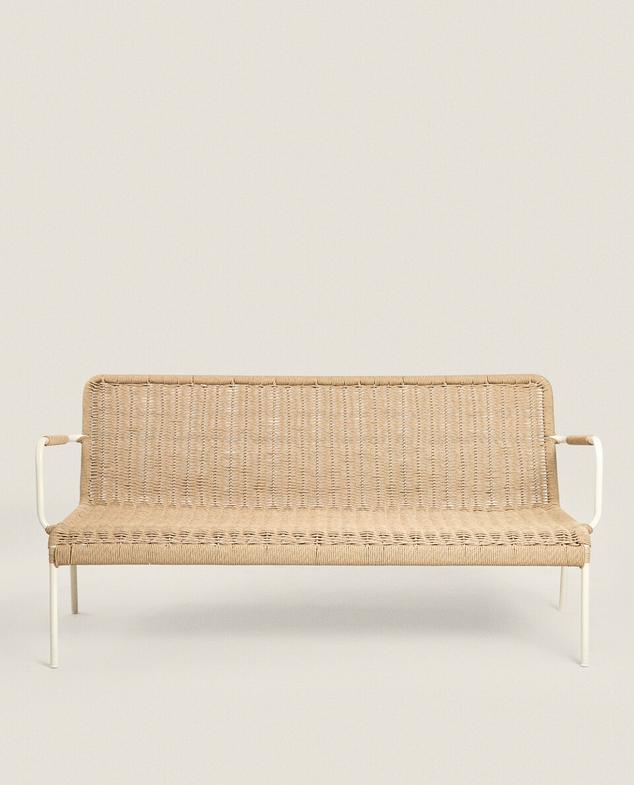 WOVEN OUTDOOR BENCH WITH BACK offers at £369.99 in ZARA Home