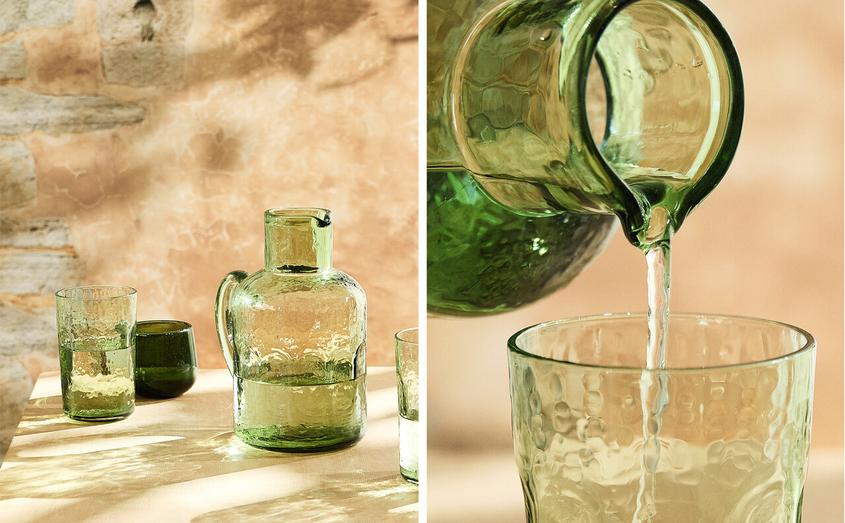 HAMMERED GLASS JUG offers at £23.99 in ZARA Home