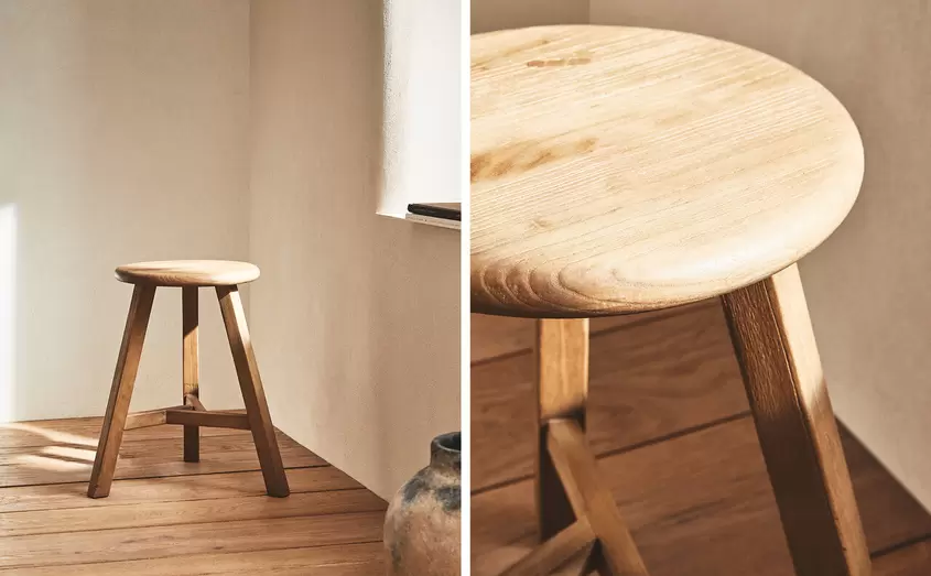 ELM WOOD STOOL offers at £79.99 in ZARA Home