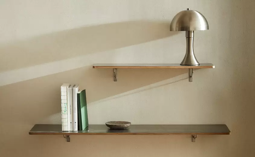 OAK SHELVING UNIT WITH METAL SUPPORT offers at £69.99 in ZARA Home