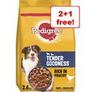 3 x 2.6kg Pedigree Tender Goodness Dry Dog Food - 2 + 1 Free! * offers at £16.89 in Zooplus