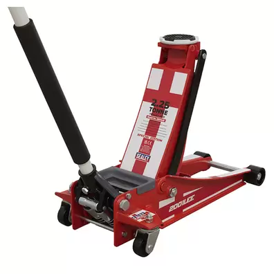 Sealey Trolley Jack 2.25tonne Low Entry Rocket Lift England Flag Design offers at £110.98 in Euro Car Parts