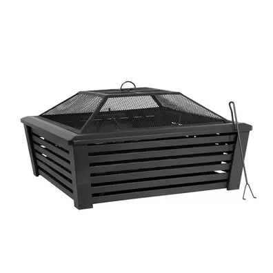 Sealey Dellonda Square Outdoor Fire Pit 35" - Black offers at £109.99 in Euro Car Parts