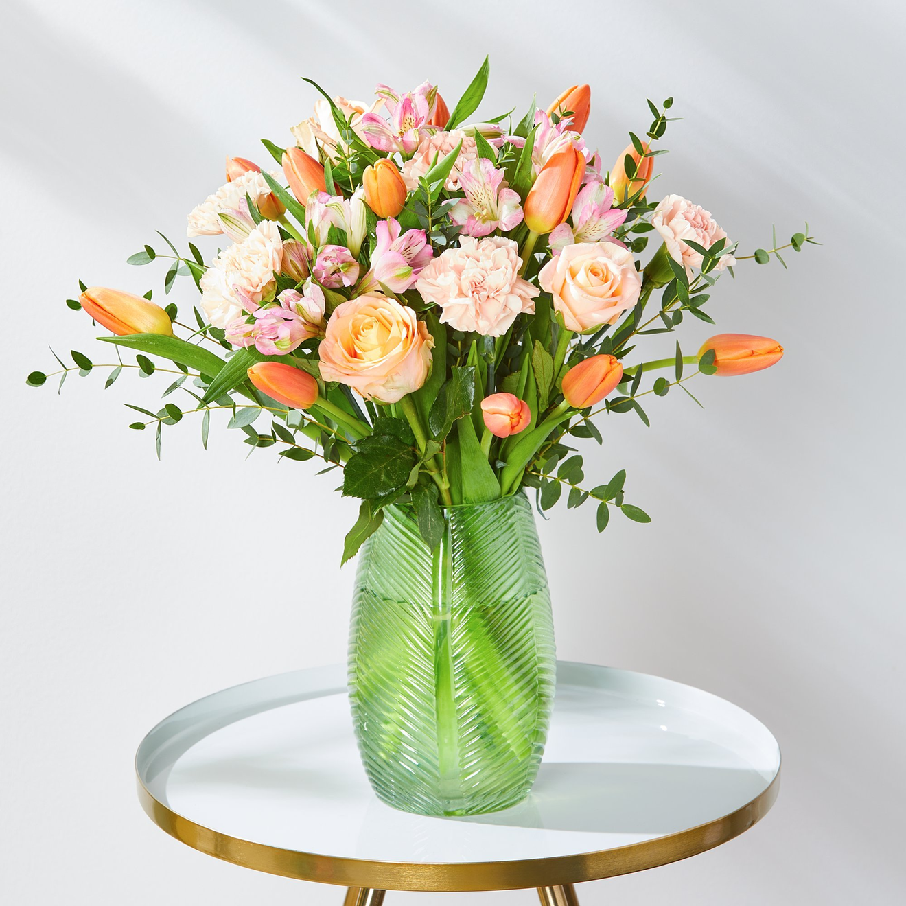 Joyful Blush + 100% Extra Free Tulips offers at £36 in Flying Flowers