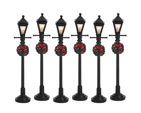 Lemax - Gas Lantern Street Lamp - set of 6 offers at £9.99 in Frosts Garden Centres