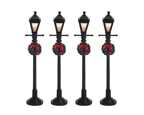 Lemax - Gas Lantern Street Lamp - set of 4 offers at £8.99 in Frosts Garden Centres