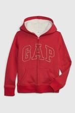 Red Logo Sherpa Zip Up Long Sleeve Hoodie (4-13yrs) offers at £21 in Gap