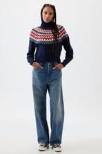 Navy & Red Relaxed Forever Cosy Fair Isle Turtle Neck Jumper offers at £33 in Gap