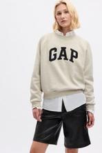 Cream Vintage Soft Arch Logo Crew Sweatshirt offers at £22 in Gap