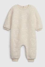 Cream Sherpa Fleece Long Sleeve Sleepsuit (Newborn - 24mths) offers at £18 in Gap