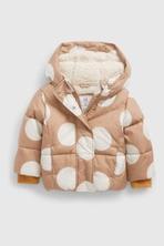 Brown Water Resistant Sherpa Lined Recycled Puffer Jacket offers at £22 in Gap