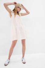 White Crinkle Gauze Mini Dress offers at £19 in Gap