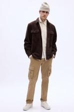 Brown Straight Fit Cargo Trousers offers at £16 in Gap