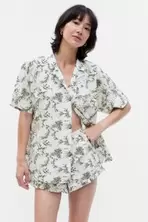 White Floral Soft Pyjama Shirt offers at £9 in Gap