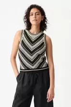 Black & Cream Crochet Vest offers at £12 in Gap