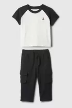 Black Brannan Bear Raglan Top and Cargo Trousers Baby Set (Newborn-24mths) offers at £12 in Gap