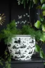 Rockett St George Black/White Willow Toile Large Planter offers at £45 in Gap