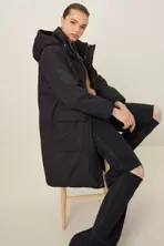 Black Longline Padded Coat offers at £29 in Gap