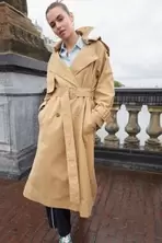 Camel Natural Belted Trench Coat offers at £36 in Gap