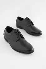 Standard Fit (F) Black School Lace-Up Shoes offers at £12 in Gap