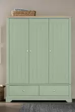 Sage Green Hampton Painted Oak Triple, 2 Drawers Wardrobe offers at £949 in Gap